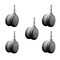 Service Caster 3'' Gray Heavy Duty Floor Safe Twin Wheel Caster 5/16 Grip Neck Stem, 5PK SCC-GN02S75-TPR-GRY-5 - alternate 1